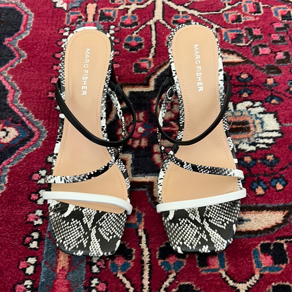 Snakeskin Mule Heels